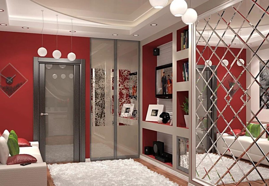 Шкаф в прихожую с зеркалом