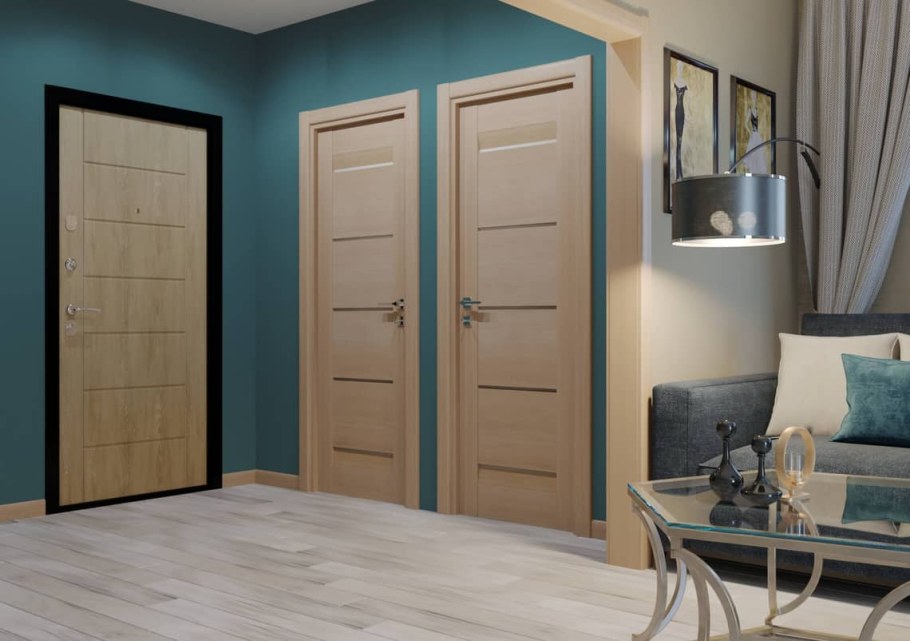 Светлые двери в интерьере