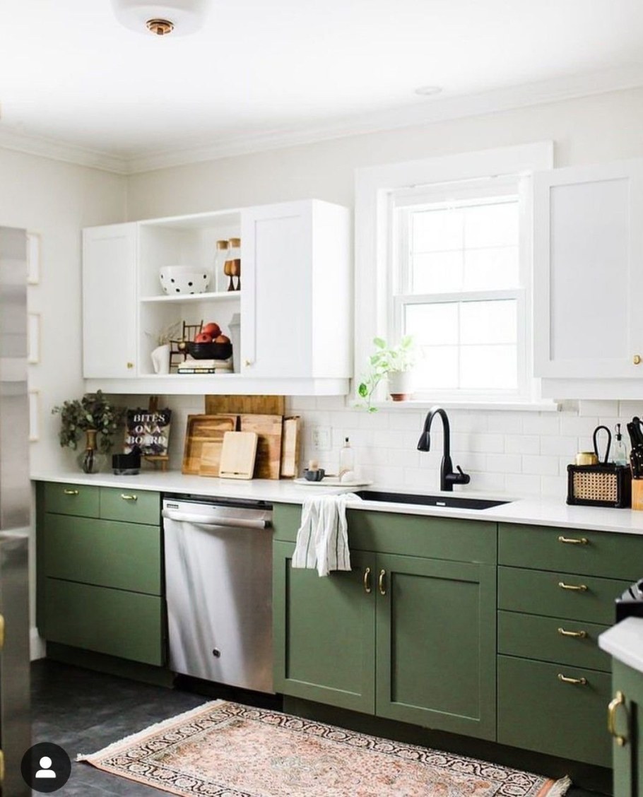 Кухня икеа Будбин зеленая