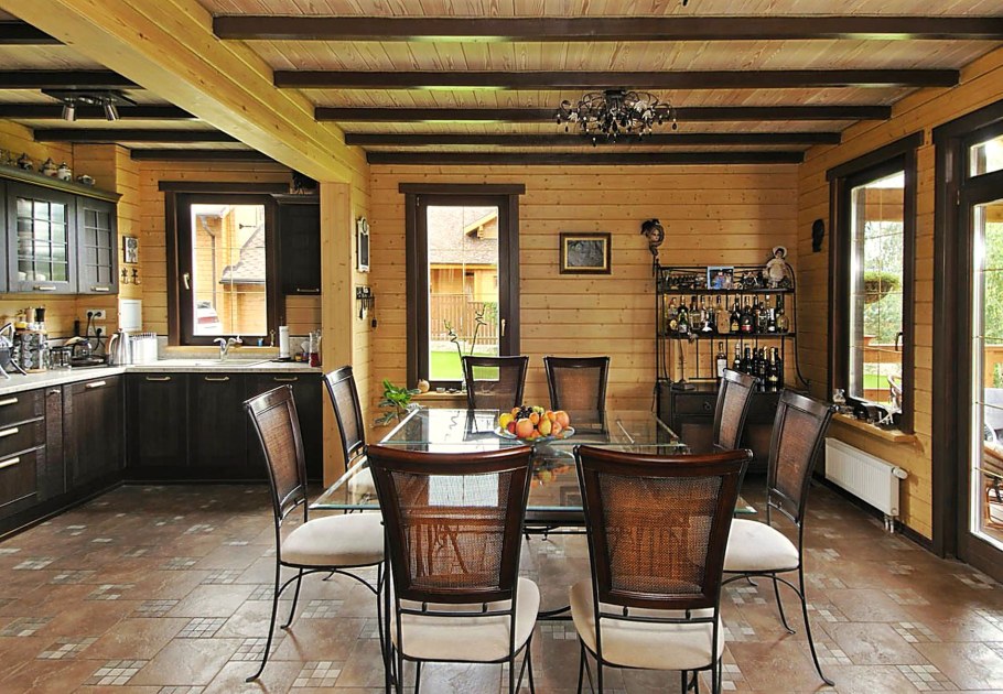 Интерьер в деревянном доме