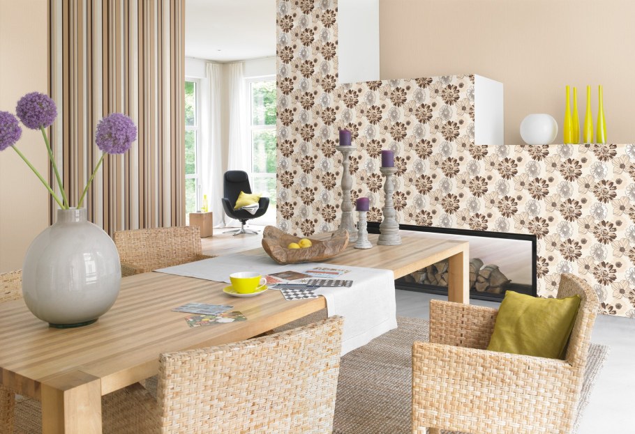 Расцветка обоев для кухни