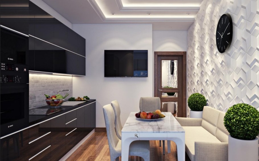 Красивые стены на кухне