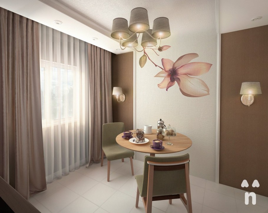 Кухня в кофейных тонах