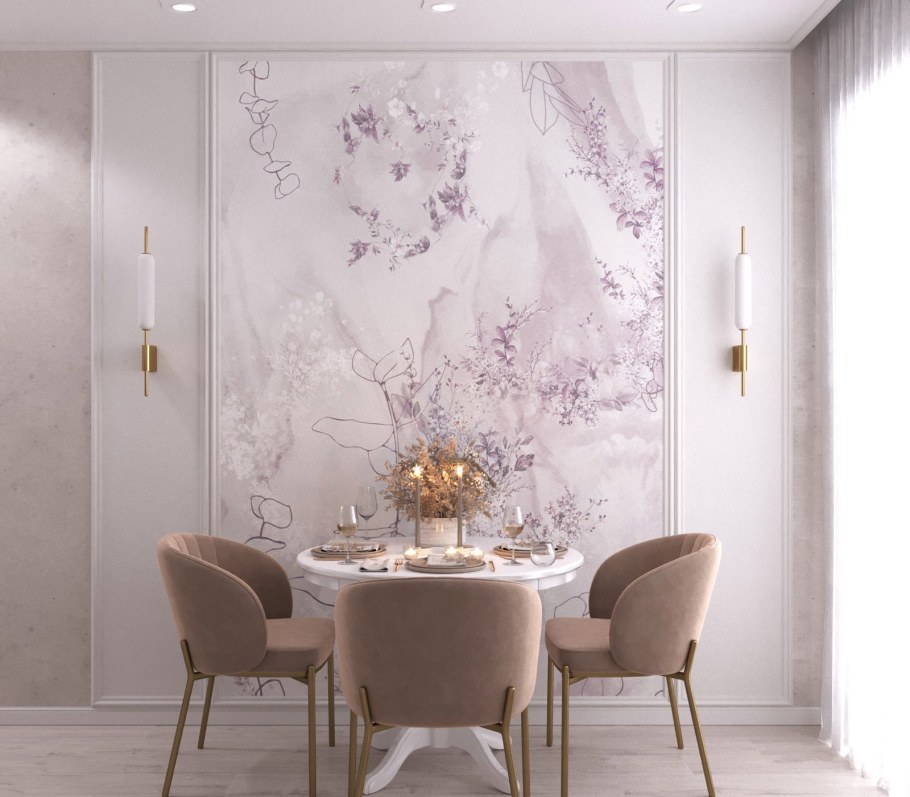 Коллекция обоев для кухни в светлых тонах