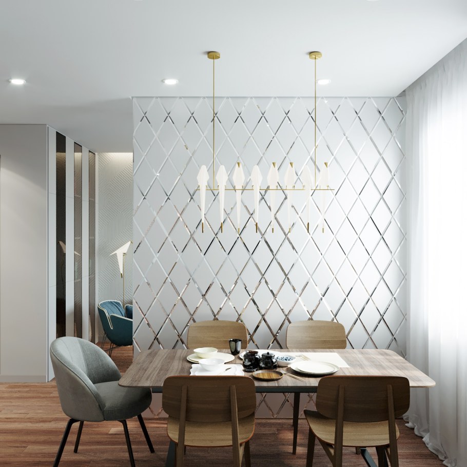 Зеркальная плитка ромб с фацетом