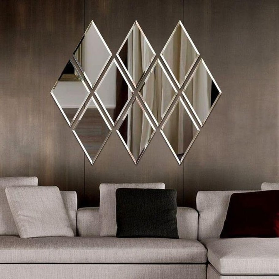 Зеркальные ромбы в интерьере