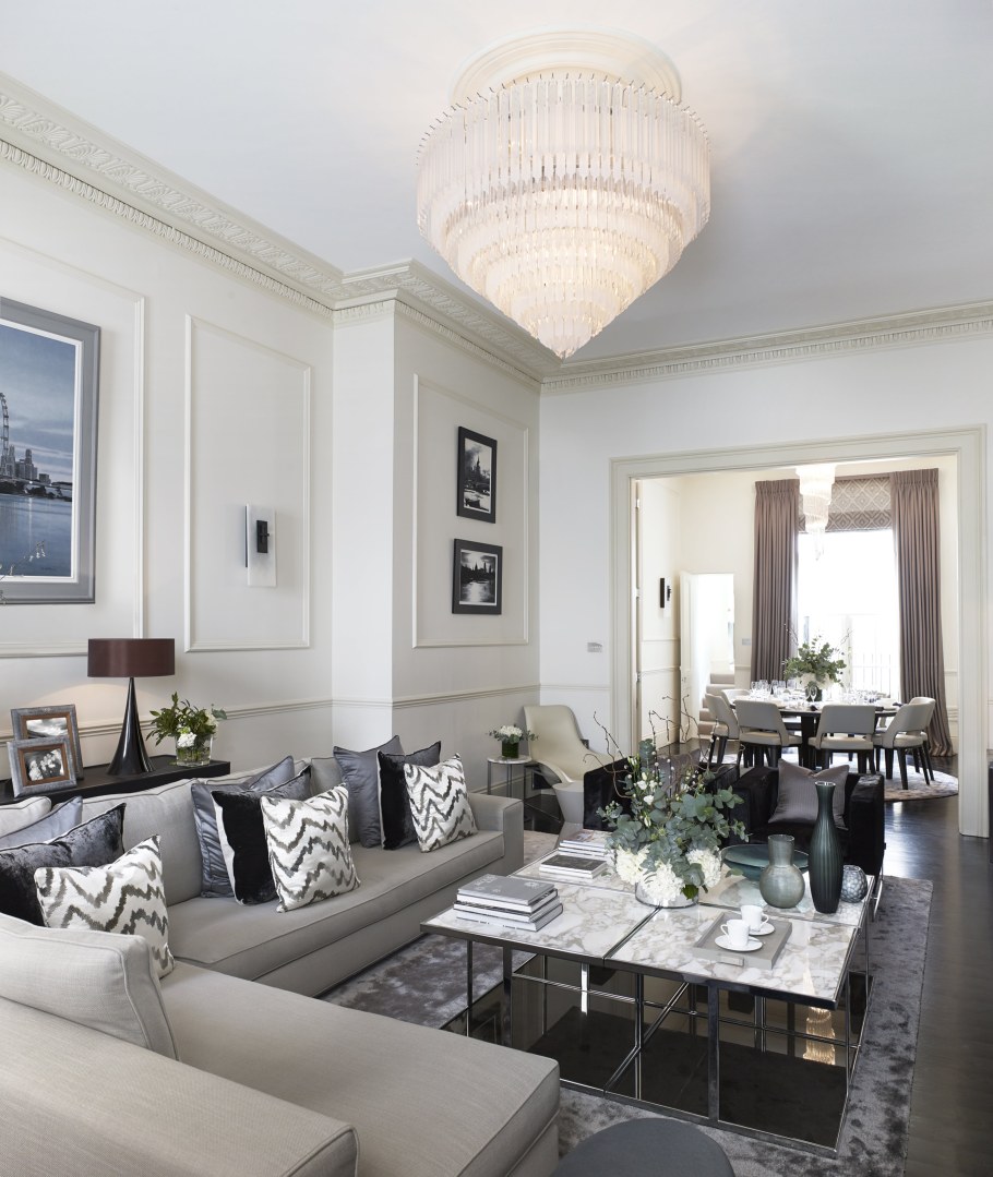 Американская классика в интерьере гостиной