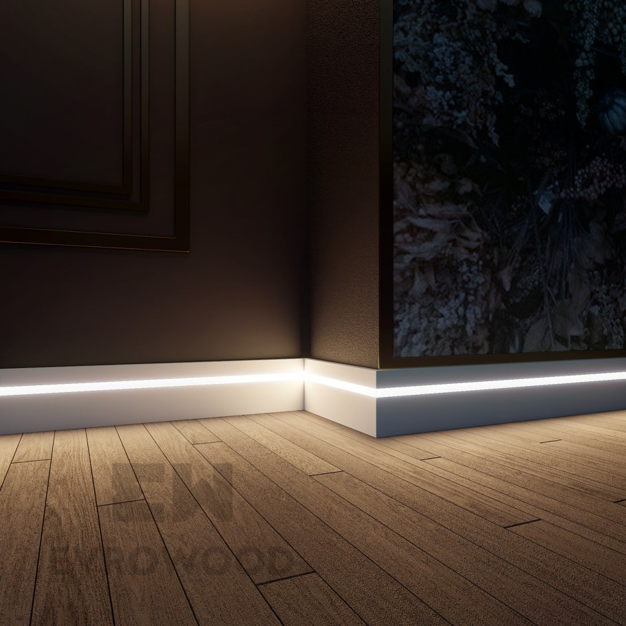 Напольный плинтус с подсветкой PN 101 led Евровуд