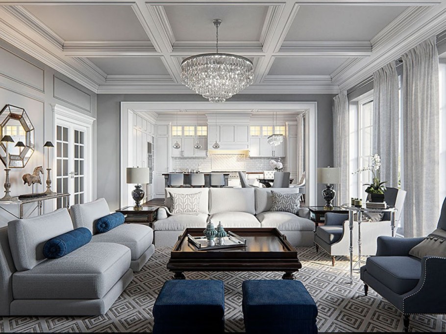 Гостиная американская Неоклассика