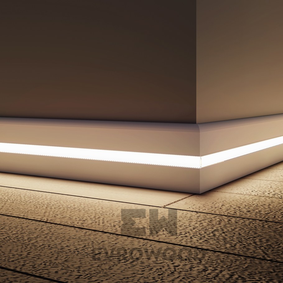 Напольный плинтус с подсветкой PN 101 led Евровуд