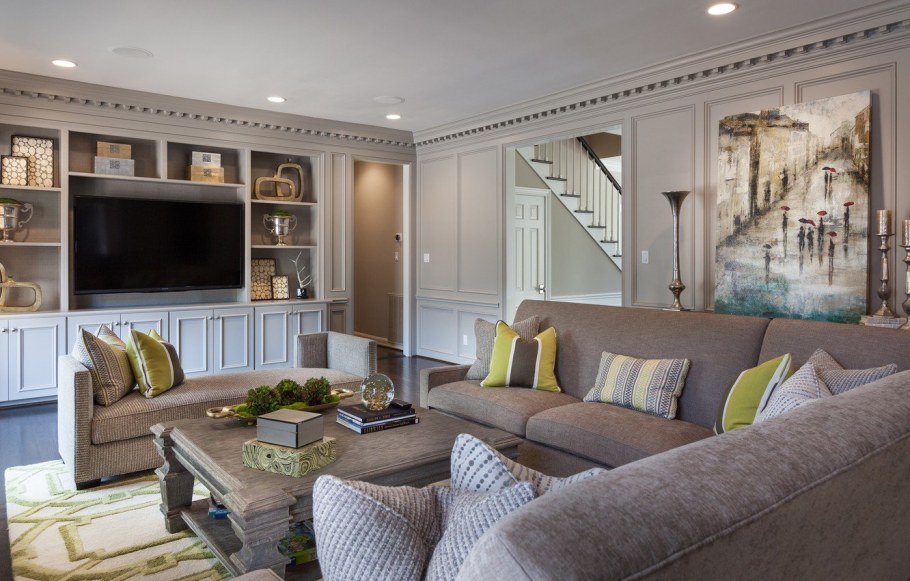 Американский интерьер гостиной