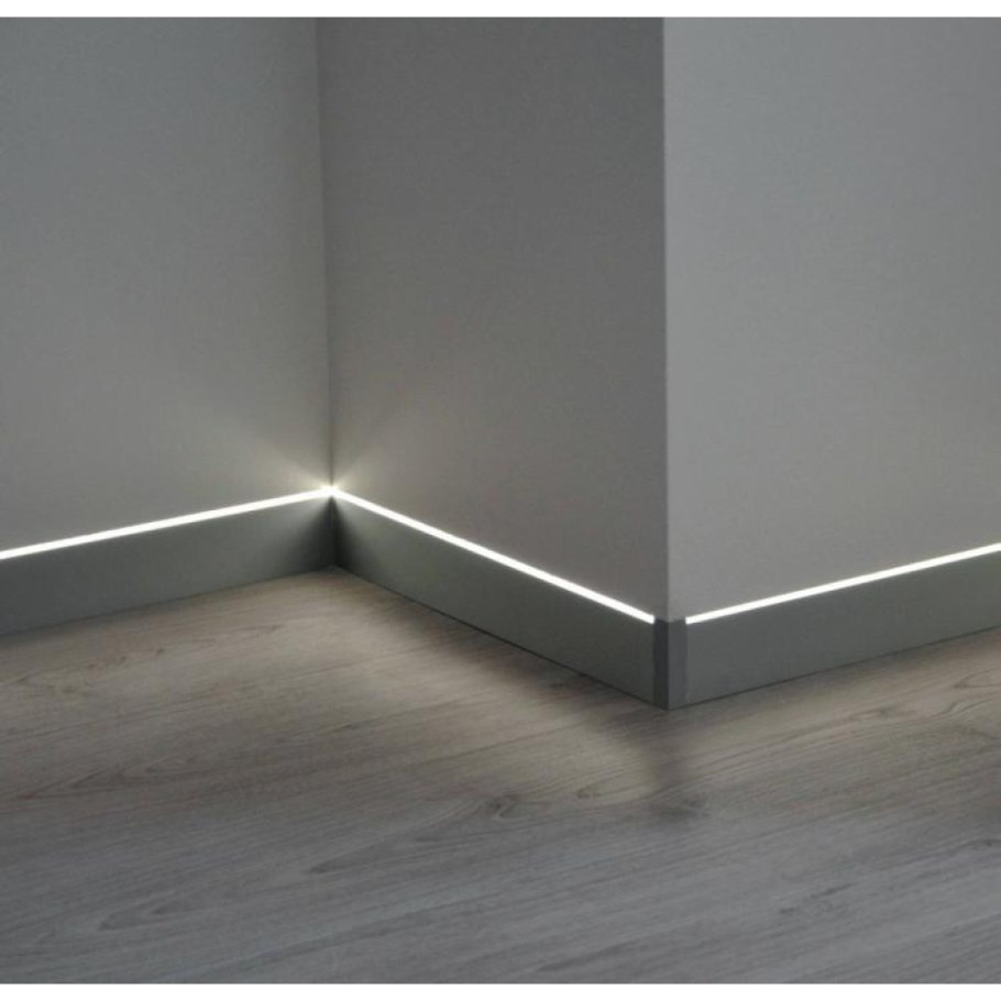 Плинтус алюминиевый Profilpas Metal line 87/6, 2000*60мм