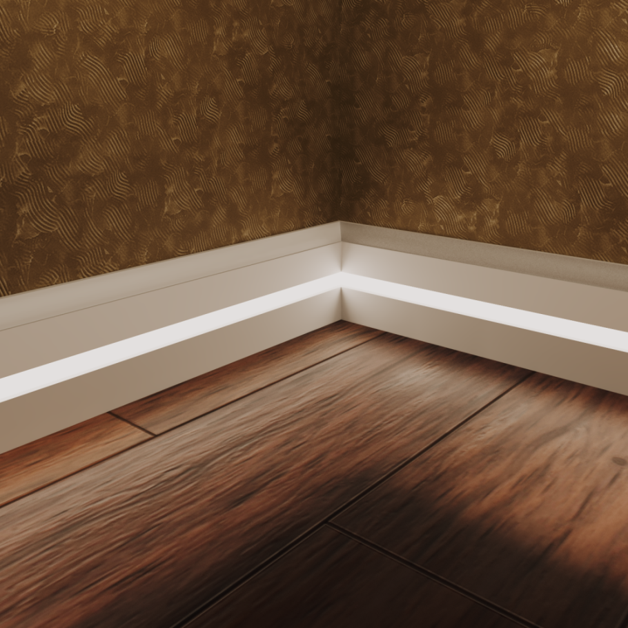 Напольный плинтус с подсветкой PN 101 led Евровуд