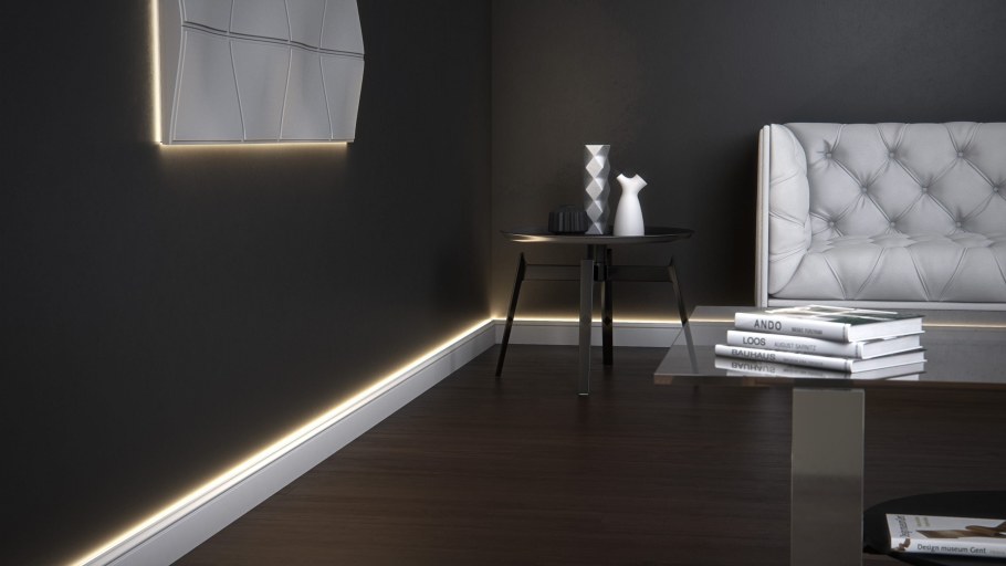 Плинтус скрытого монтажа с подсветкой il 11 Wallstyl NMC led