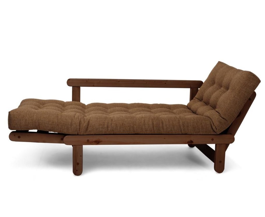 Кушетка Anderson Сламбер орех-черная рогожка