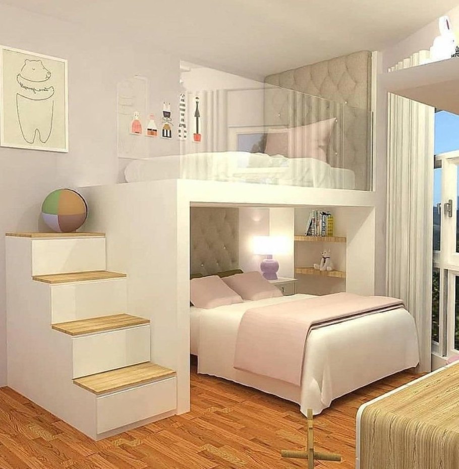 Зонирование комнаты для двоих детей