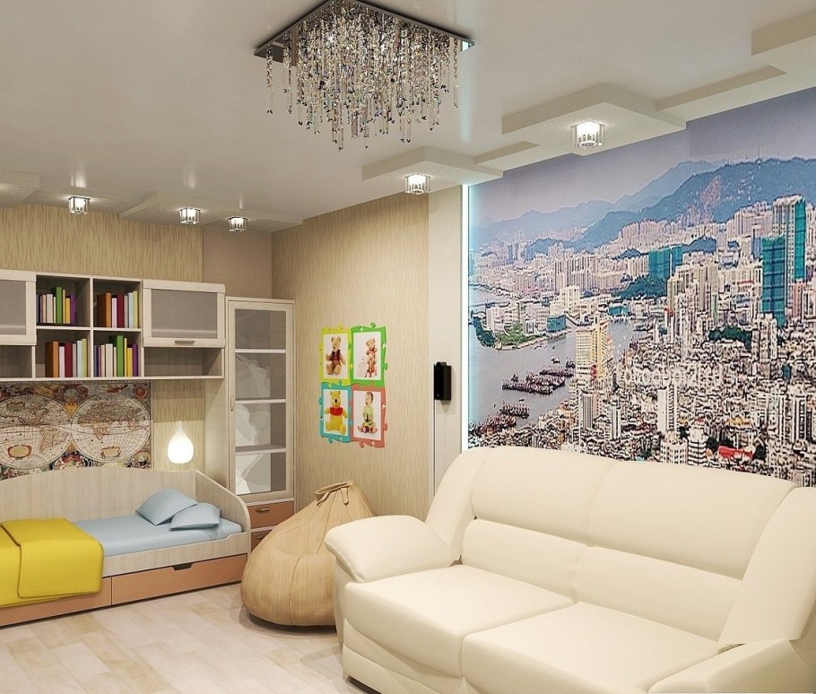 Гостиная совмещенная с детской