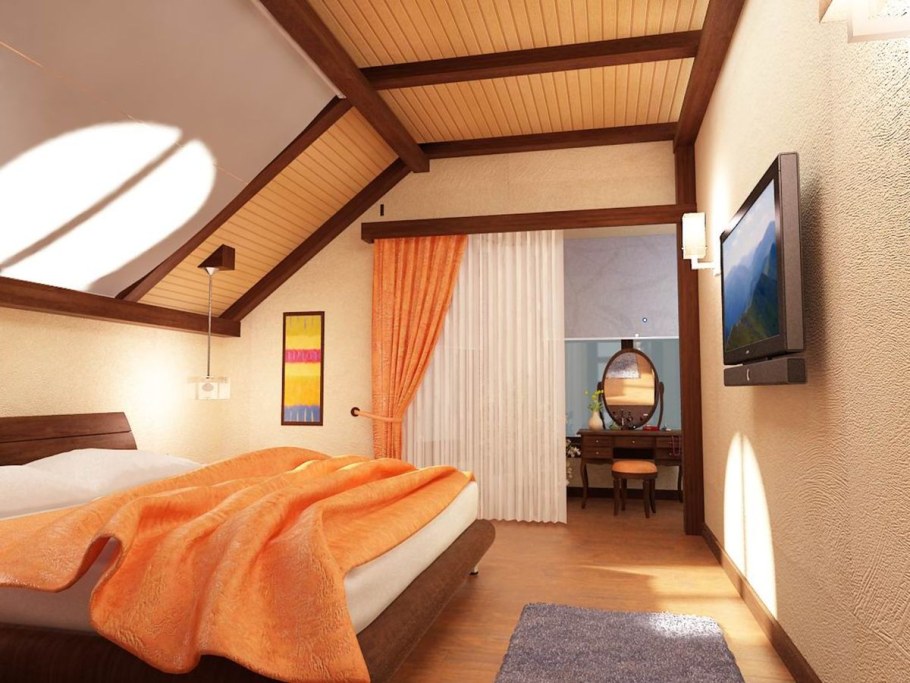 Спальня на мансарде