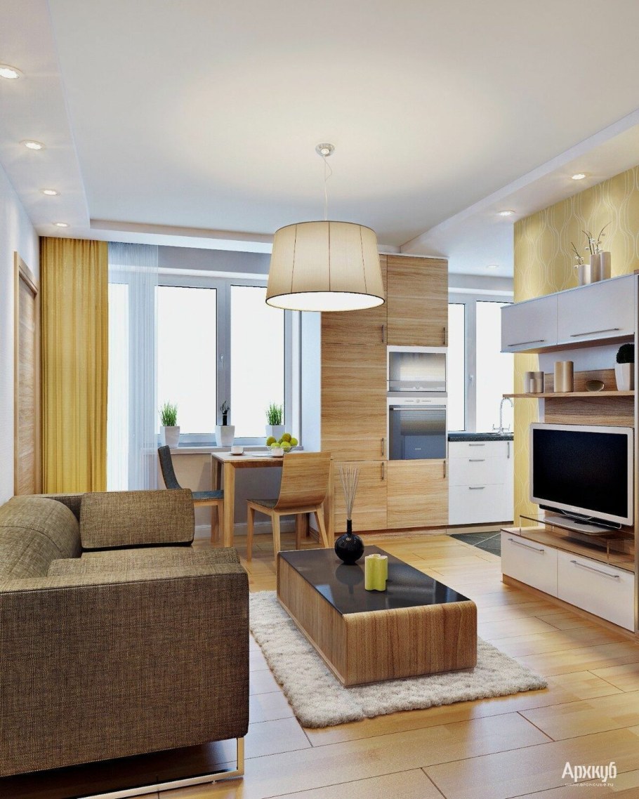 Гостиная Объединенная с кухней
