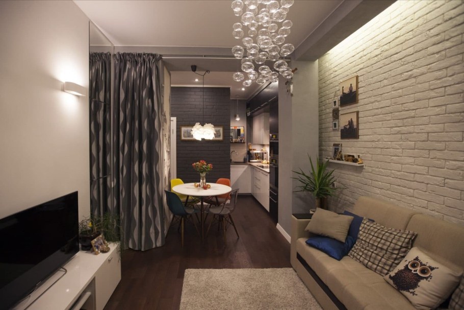 Гостиная в двухкомнатной квартире