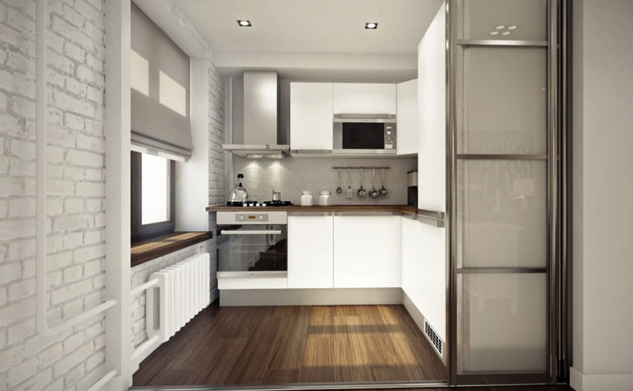 Кухня в однокомнатной квартире