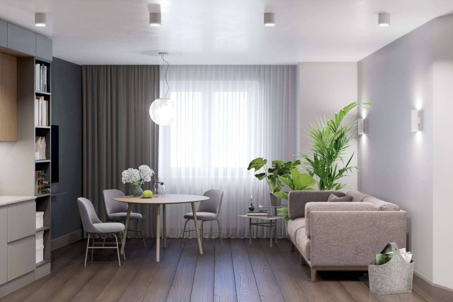 Красивый интерьер двухкомнатной квартиры