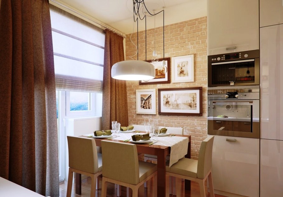 Зона над столом на кухне