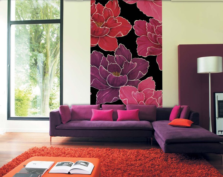 Дизайн обоев для зала