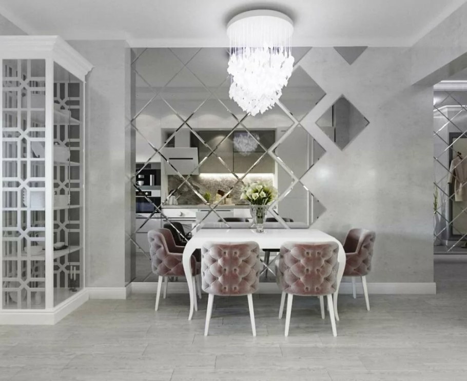 Панно из зеркальной плитки