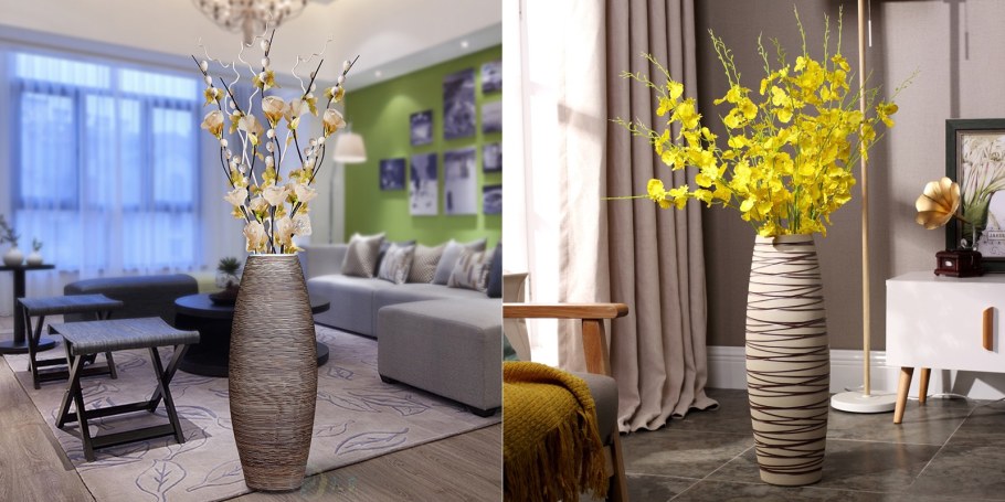 Напольная ваза с сухоцветами