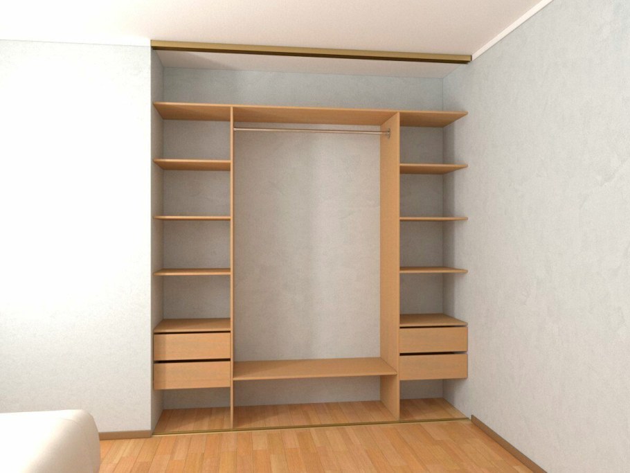 Шкаф купе встроенный в нишу