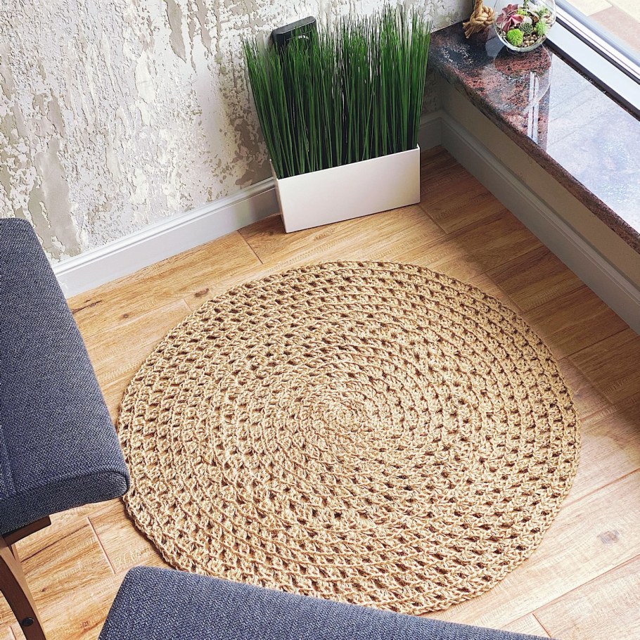 Коврик в ванну из джута