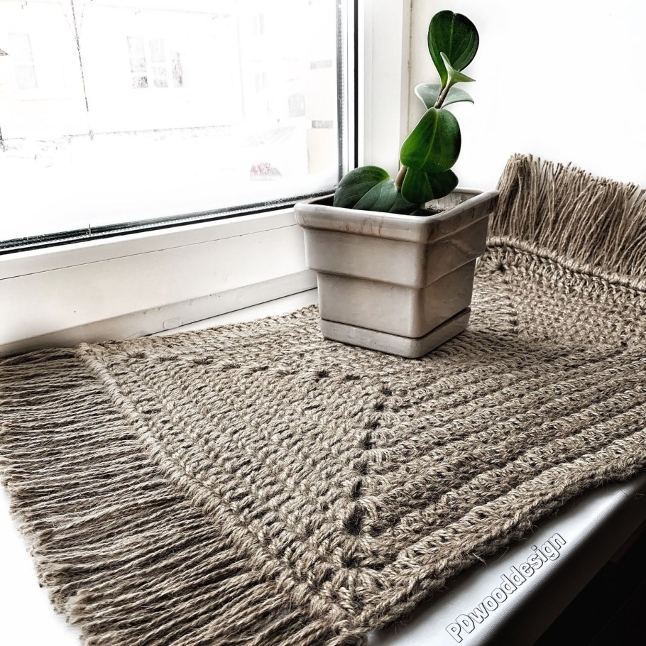 Сканди коврик из джута