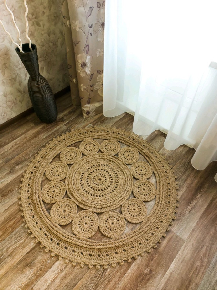 Коврик из джута в интерьере