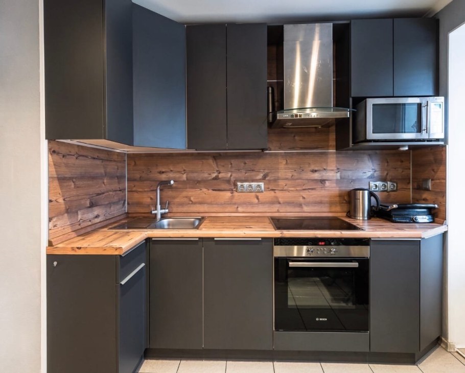 Графитовый кухонный гарнитур