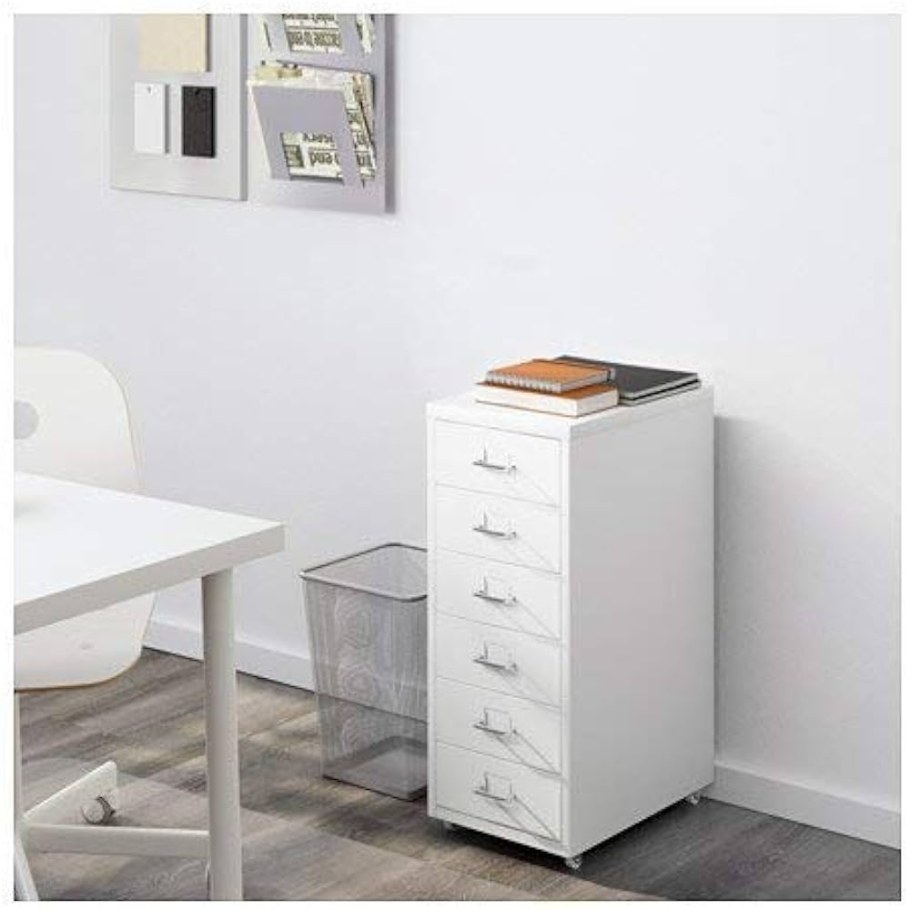 Helmer Хельмер тумба с ящиками на колесах, белый28x69 см