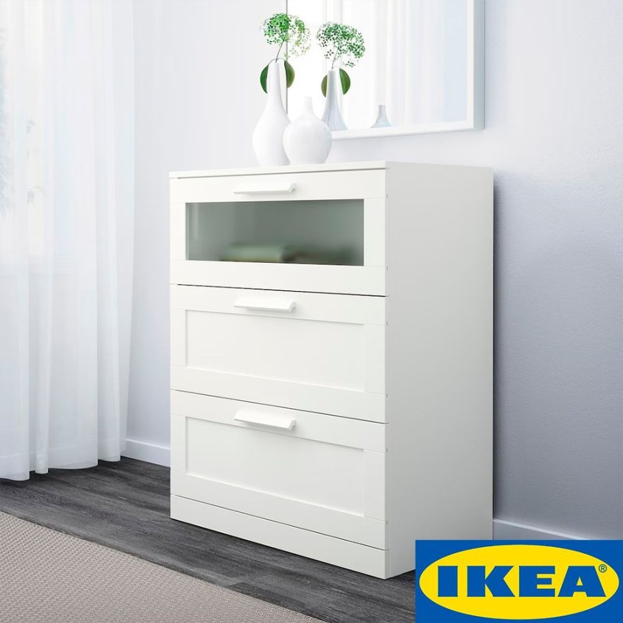 Комод БРИМНЭС икеа с 4 ящиками белый