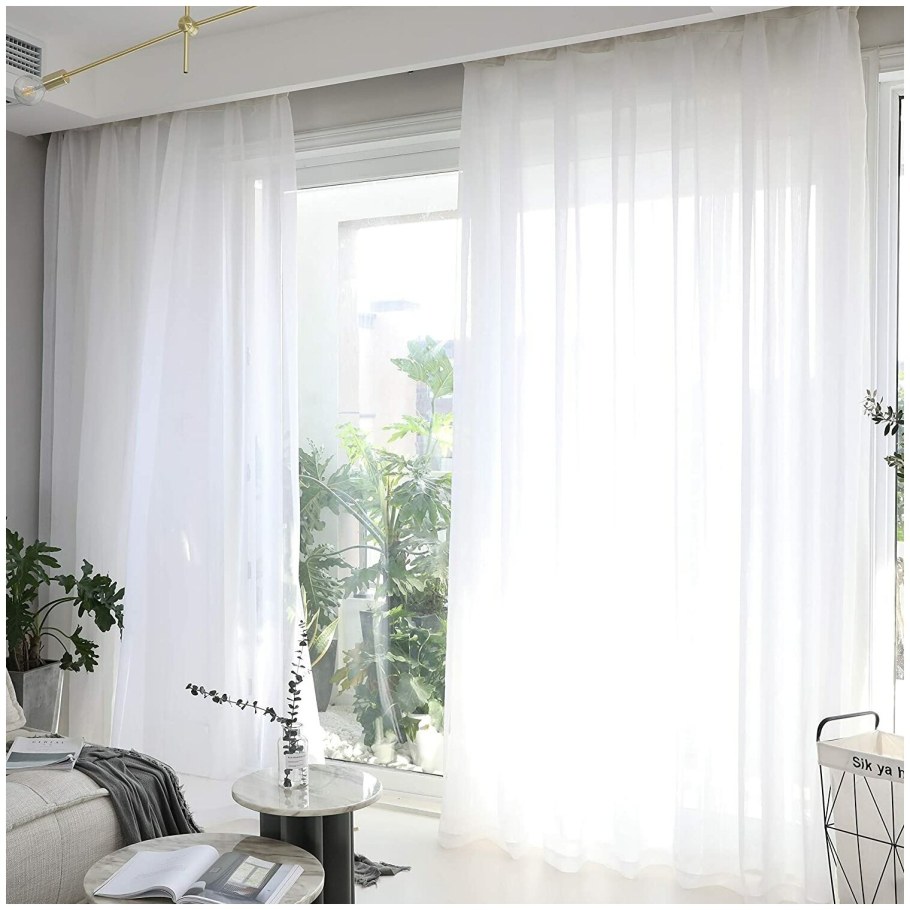 Тюль на панорамные окна