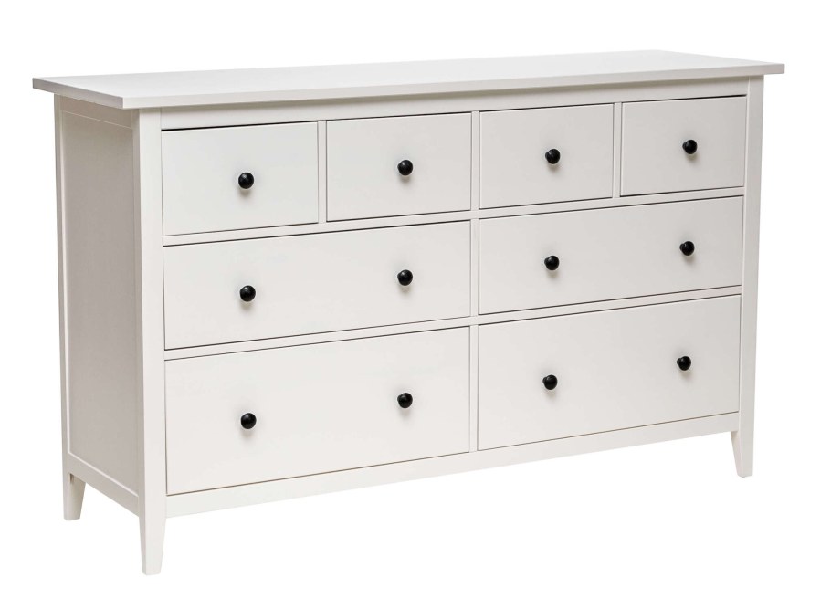 Hemnes ХЕМНЭС комод с 8 ящиками, белая морилка160x96 см