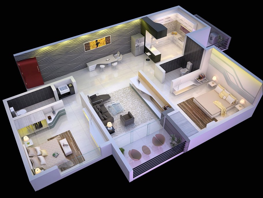 Floorplan 3d бытовки