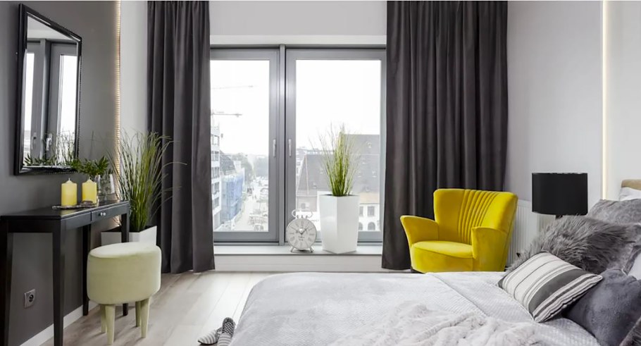 Штора цвет "серый"