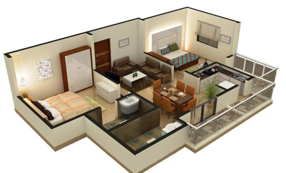 Интерьер квартир планировка 3d