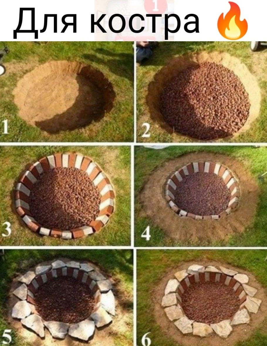 Кострище для дачи из кирпича