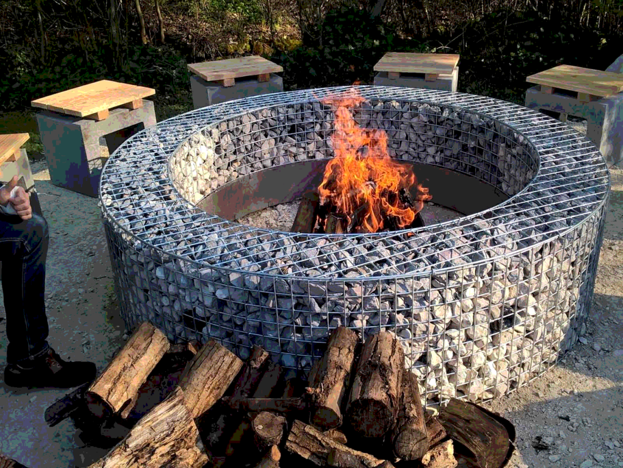 Мангал очаг габион