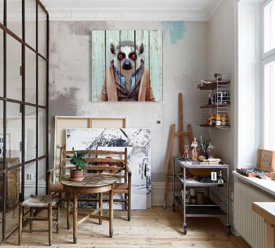 Картины лофт в интерьере