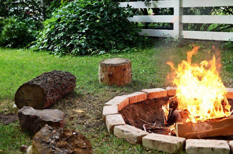 Оборудовать место для костра на даче