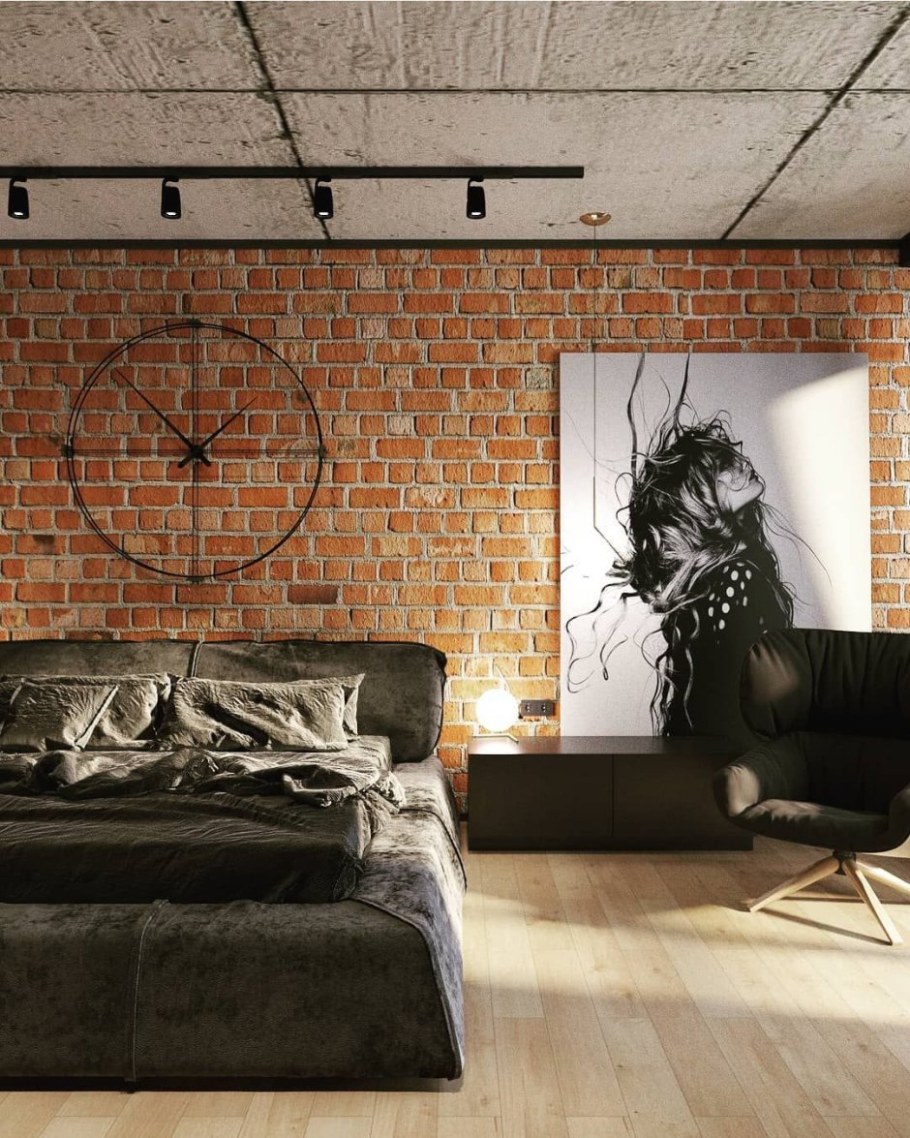 Спальня лофт