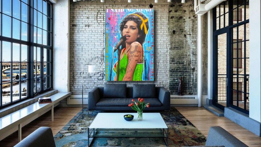 Живопись в интерьере лофт