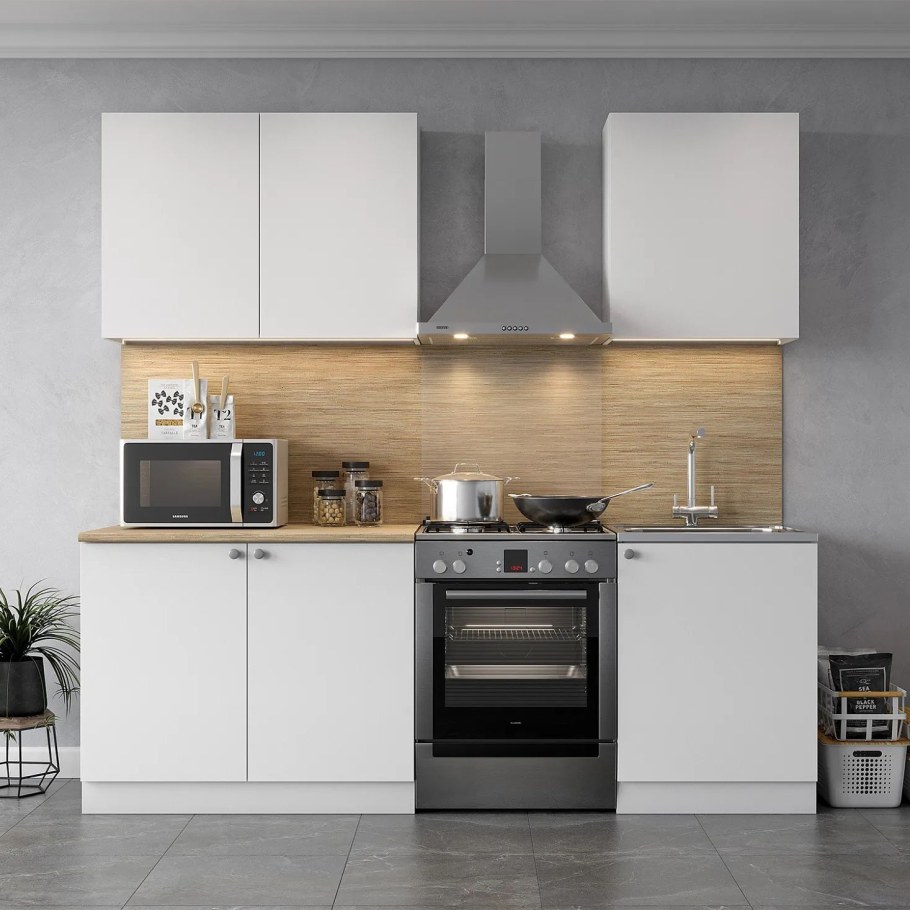 Кухня Айлин 1.2 м белый текстурный