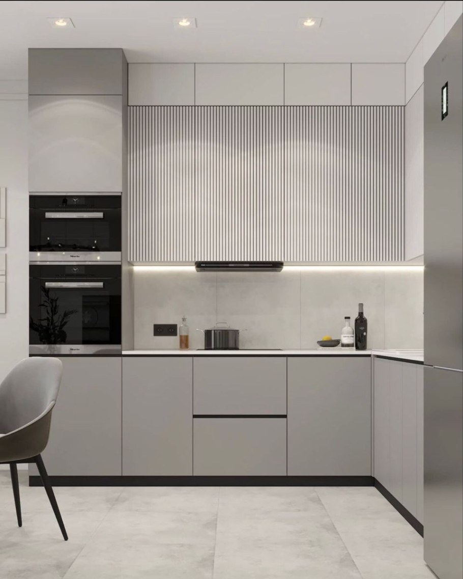 Светлая кухня Минимализм